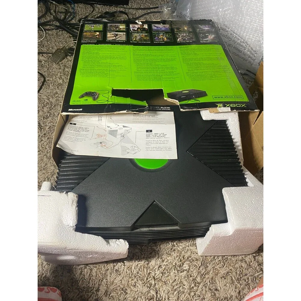 Original Xbox Microsoft Console CIB Complete In Box Foam / Hookups / insert